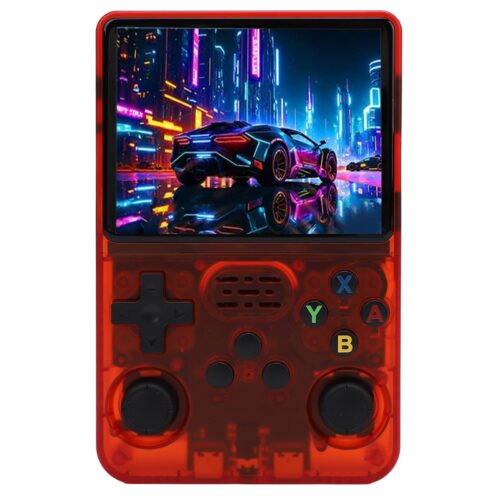 Consola Retro R36S Rojo Transparente (64GB) - Imagen 3