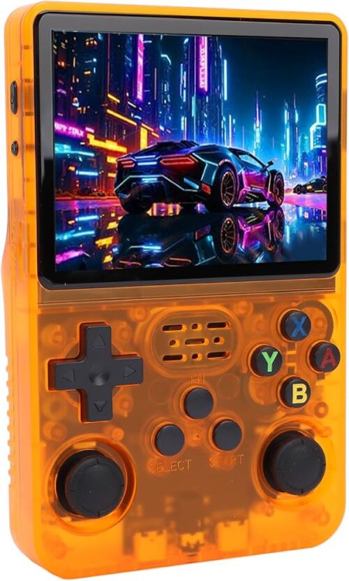 Consola Retro R36S Naranja Transparente (64GB) - Imagen 3