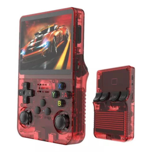Consola Retro R36S Rojo Transparente (64GB)