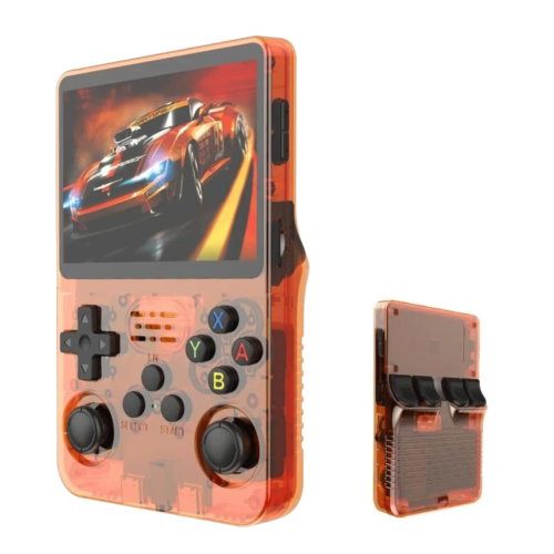 Consola Retro R36S Naranja Transparente (64GB)