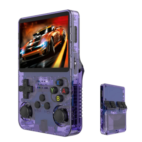 Consola Retro R36S Morado Transparente (64GB)