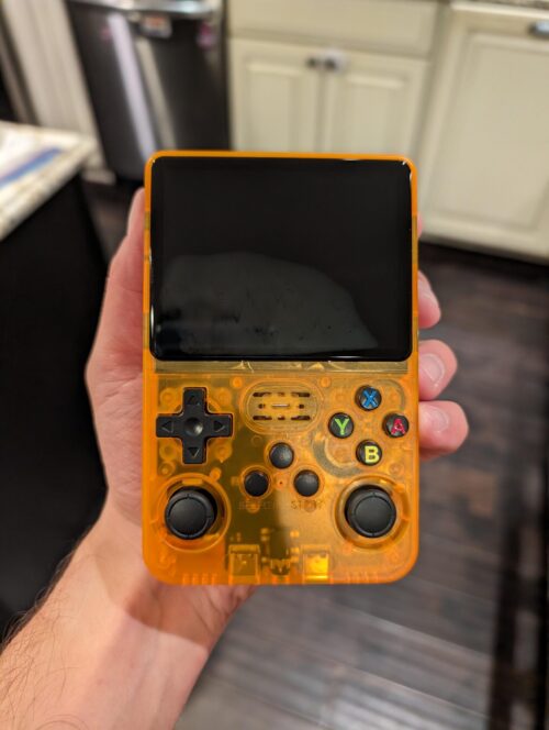 Consola Retro R36S Naranja Transparente (64GB) - Imagen 2